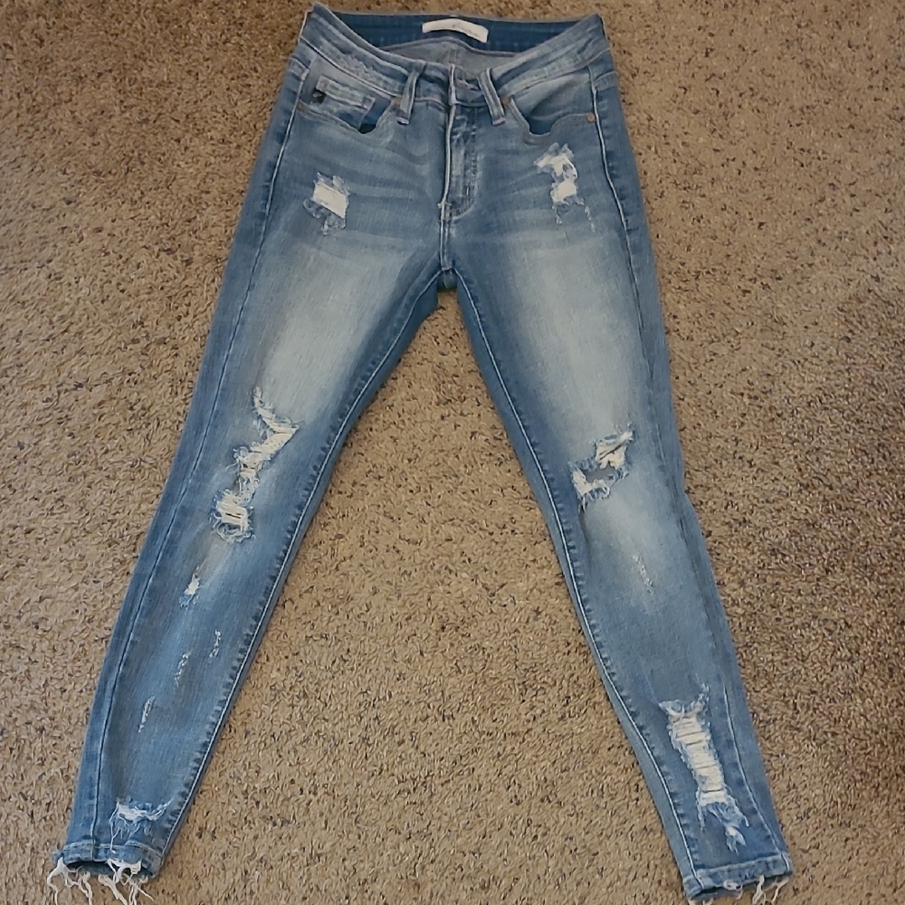 KanCan Blue Skinny Distressed Jeans